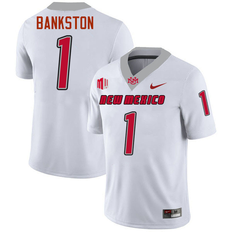 Damon Bankston UNM Lobos Jersey,New Mexico Lobos Football Jersey,Uniforms-White